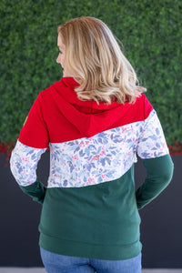 Colorblock Fullzip in Red, Winter Berry, Evergreen