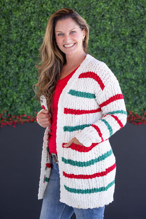 Christmas Stripe Cardigan