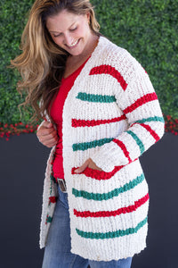 Christmas Stripe Cardigan