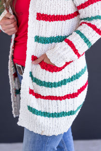 Christmas Stripe Cardigan