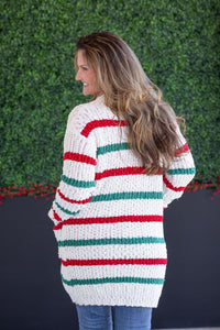 Christmas Stripe Cardigan