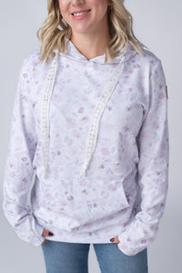 Hailey Pullover Hoodie in Blush Floral