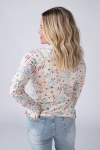 Blair Long Sleeve Top in Wildflower Gardens