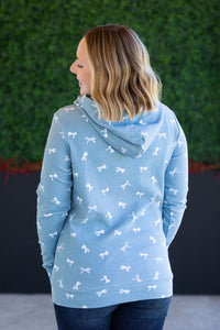 Ashley Hoodie in Teal Ribbons