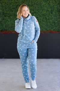 Classic Joggers in Teal Ribbons