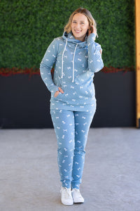 Classic Joggers in Teal Ribbons