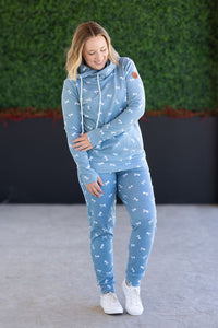 Classic Joggers in Teal Ribbons