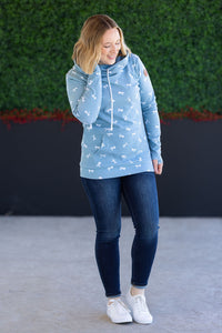 Ashley Hoodie in Teal Ribbons