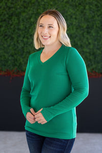 Leah Long Sleeve Top in Green