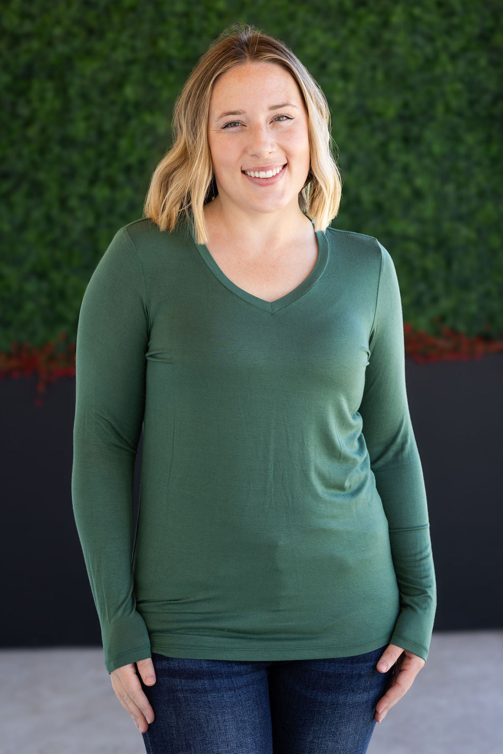 Larissa Long Sleeve in Forest Green