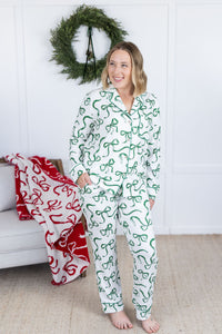 Ribbon Pajama Set in Green