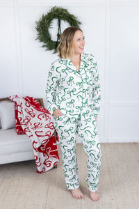 Ribbon Pajama Set in Green