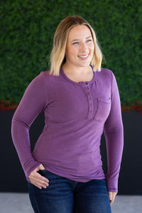 Georgia Long Sleeve Top in Purple