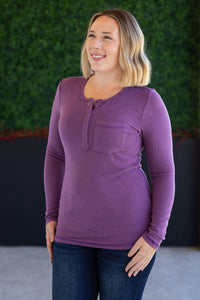 Georgia Long Sleeve Top in Purple