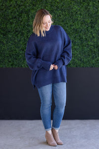 Aurora Cozy Sweater in Navy
