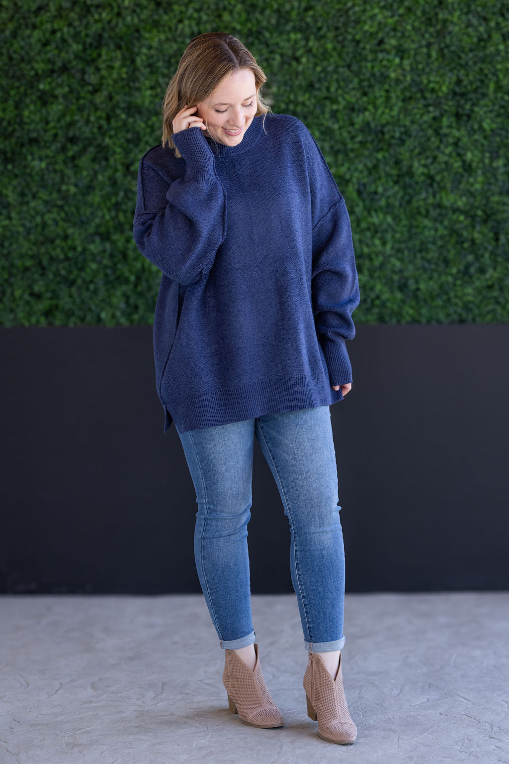 Aurora Cozy Sweater in Navy