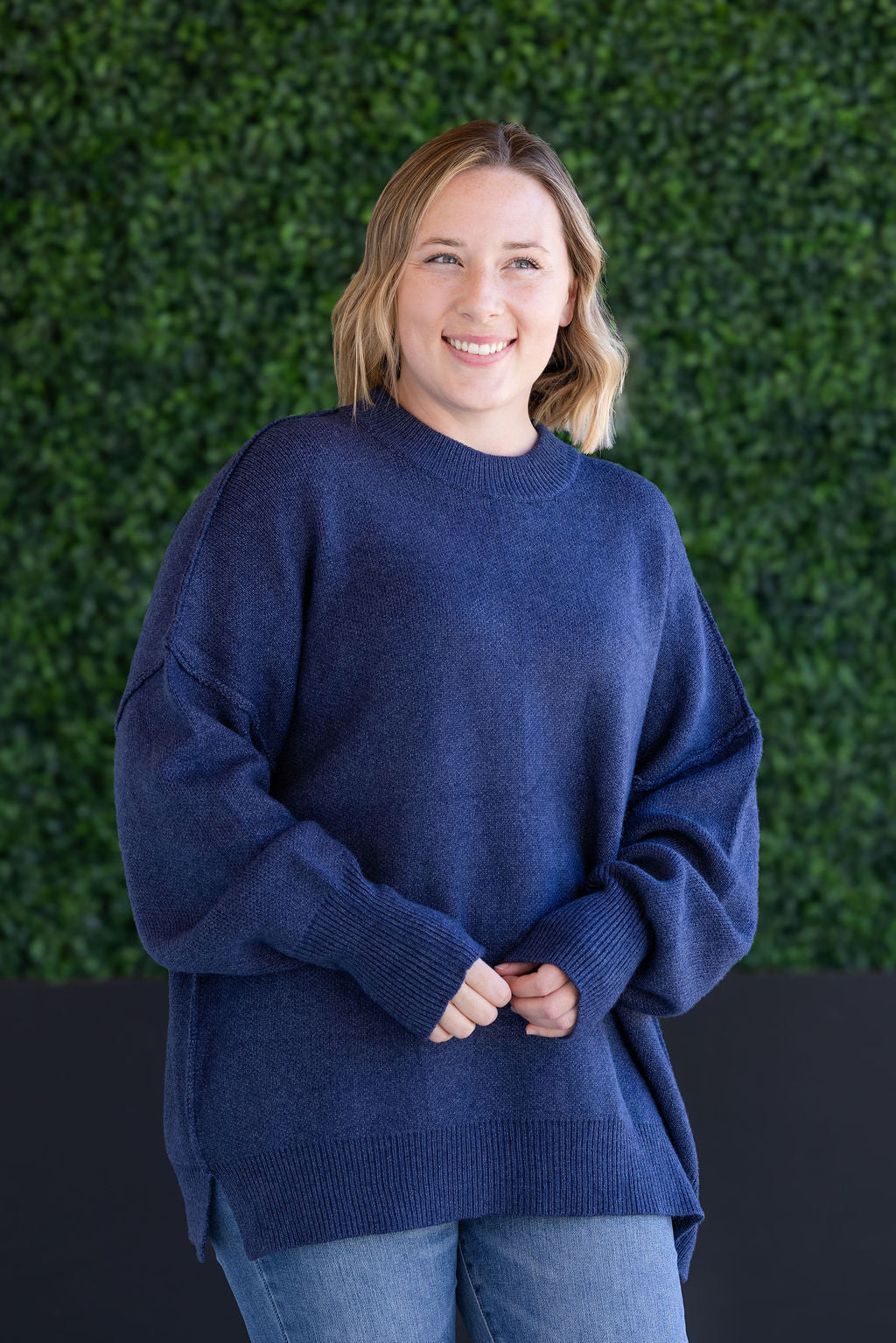 Aurora Cozy Sweater in Navy