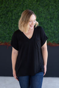 Sierra Pocket Top in Black