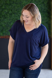 Sierra Pocket Top in Navy