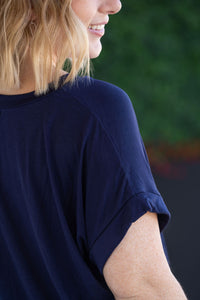 Sierra Pocket Top in Navy