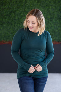 Blair Long Sleeve Top in Hunter Green