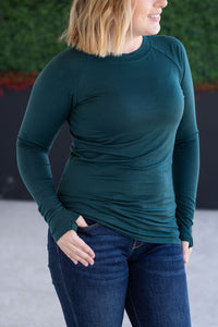 Blair Long Sleeve Top in Hunter Green