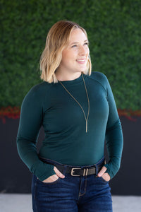 Blair Long Sleeve Top in Hunter Green