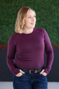 Blair Long Sleeve Top in Plum
