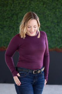 Blair Long Sleeve Top in Plum