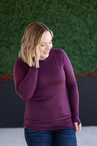 Blair Long Sleeve Top in Plum
