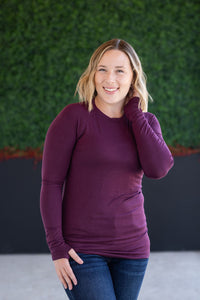 Blair Long Sleeve Top in Plum