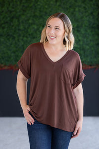 Sierra Pocket Top in Brown