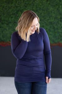 Blair Long Sleeve Top in Navy