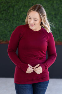Blair Long Sleeve Top in Burgundy