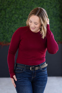Blair Long Sleeve Top in Burgundy