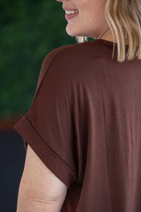 Sierra Pocket Top in Brown