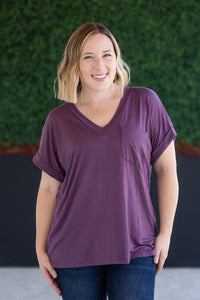 Sierra Pocket Top in Plum
