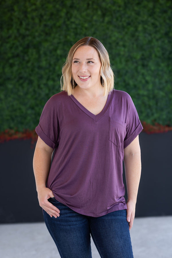 Sierra Pocket Top in Plum