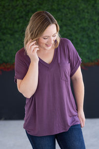 Sierra Pocket Top in Plum