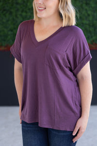 Sierra Pocket Top in Plum