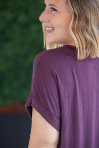 Sierra Pocket Top in Plum