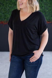 Sierra Pocket Top in Black