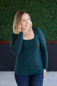 Alyssa Long Sleeve Top in Hunter Green