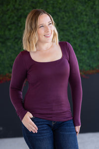 Alyssa Long Sleeve Top in Plum