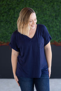 Sierra Pocket Top in Navy