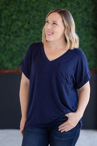 Sierra Pocket Top in Navy