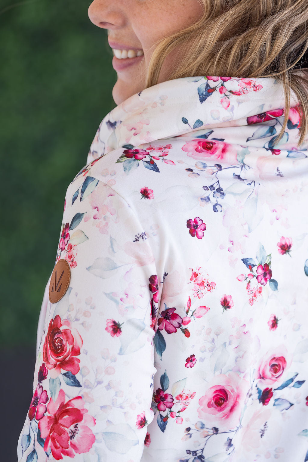 Soft Funnel Neck in Pink Bloom