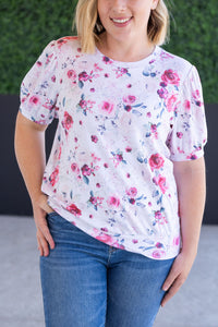 Katie Cozy Top in  Pink Bloom