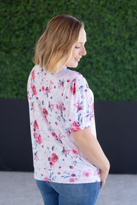 Katie Cozy Top in  Pink Bloom