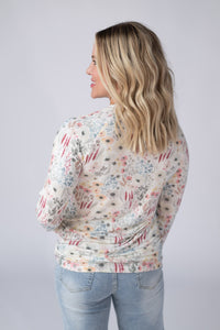 Blair Long Sleeve Top in Wildflower Gardens